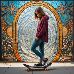woman standing in skateboarding park