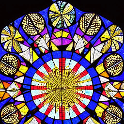 geometric star and moon space ship