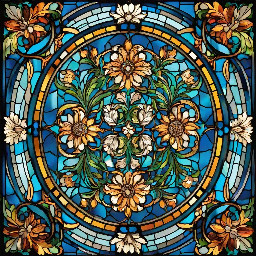 Vidriera floral